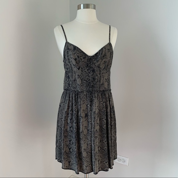 Aritzia Wilfred Python Snake Print Silk Dress - Picture 1 of 12